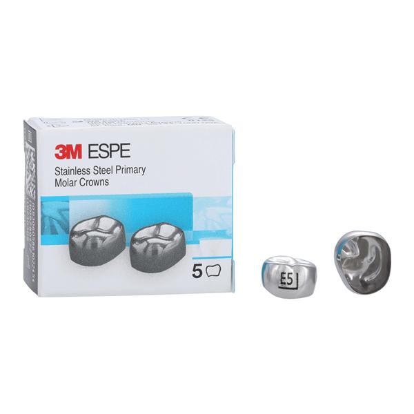 3M™ Stainless Steel Crowns Size EUR5 2nd Prim URM Replacement 5/Bx