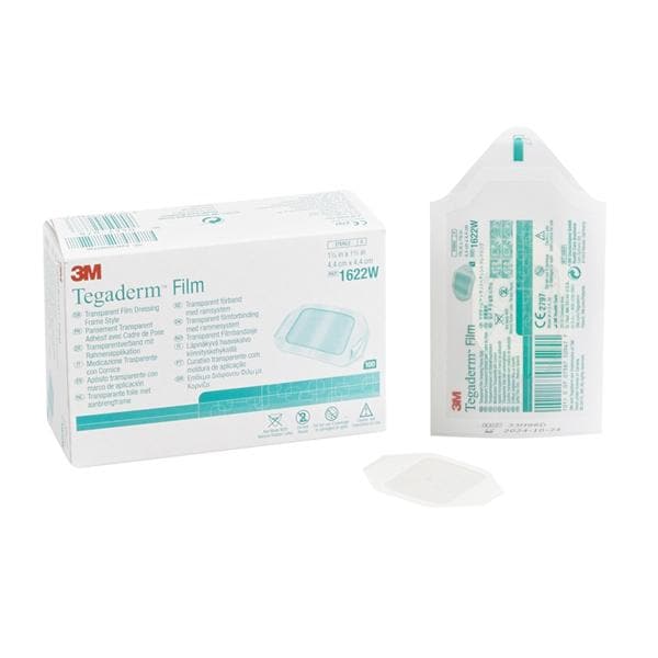 Tegaderm Film Frame Style Dressing 1-3/4x1-3/4" Sterile Adhesive Adh Trans LF