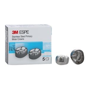3M™ Stainless Steel Crowns Size EUR6 2nd Prim URM Replacement 5/Bx