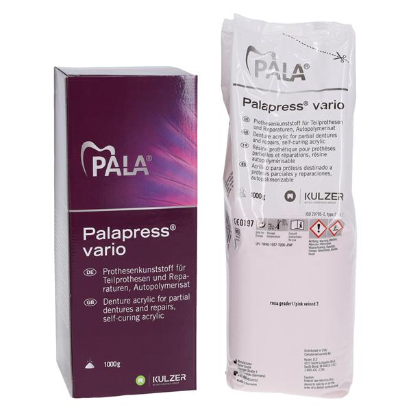 Palapress Vario Denture Resin Acrylic Cold Cure Pink Veined 1000Gm