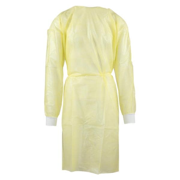 Isolation Gown SMS / Spunbonded Polypropylene Universal Yellow 50/Ca