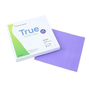 True Dental Dam LF Rubber Dam 6 in x 6 in Hvy Ga Prpl Unflvrd Unscntd 50/Bx