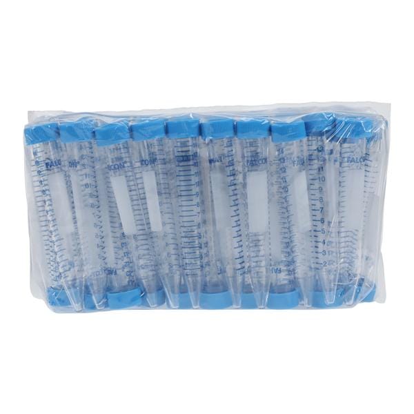 Falcon Centrifuge Tube Polystyrene 15mL 17x120mm Sterile 50/Pk, 10 PK/CA