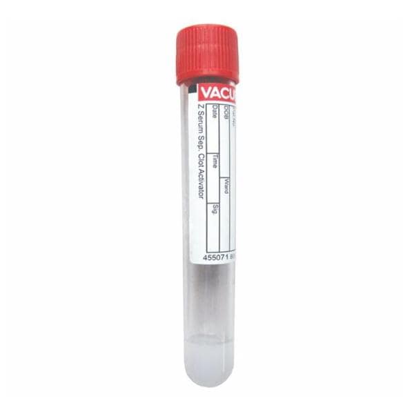 Vacuette Venous Blood Collection Tube Red/Yellow Standard 8ml Pl-Cp Plstc 50/Pk, 24 PK/CA