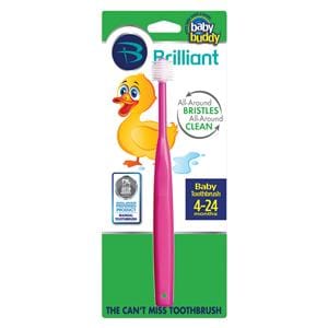 Baby Buddy Brilliant Toothbrush Pink 4-24 Months Ea