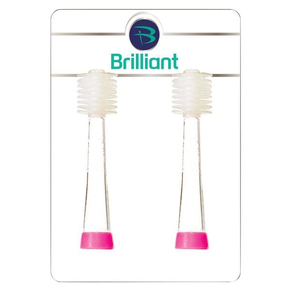 Baby Buddy Brilliant Brush Heads Refill Sonic 360 Pink 2/Pk