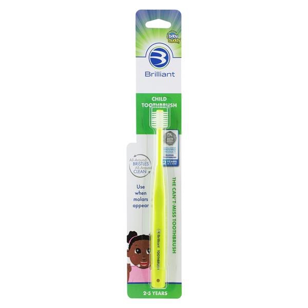 Baby Buddy Brilliant Toothbrush Lime 2-5 Years 360 Degree 360 Degree Ea