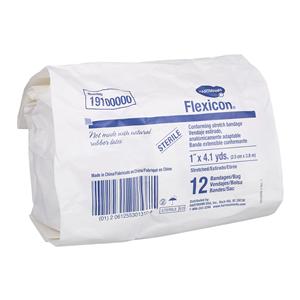 Flexicon Gauze Bandage Polyester/Elastic 1"x4.1yd Sterile 12/Bg