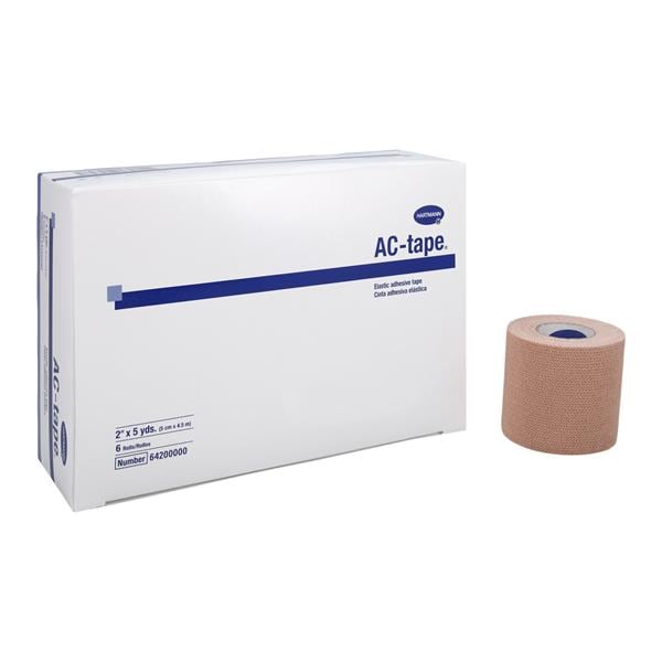 AC Athletic Tape Cotton/Elastic 2"x5yd Tan Non-Sterile 6/Bx