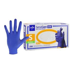 SensiCare Silk Nitrile Exam Gloves Small Dark Blue Non-Sterile
