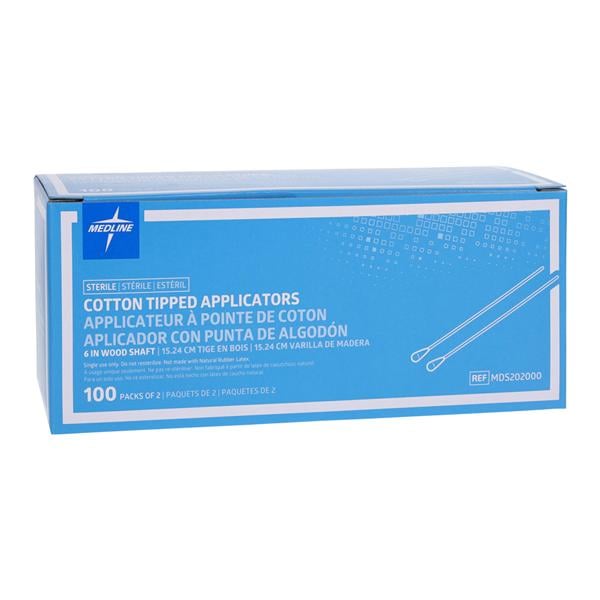 Applicator 6 in Wood Shaft Sterile 200/Bx