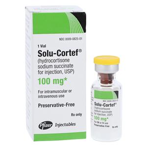 Solu-Cortef Plain Injection 100mg PF Vial 2mL Each