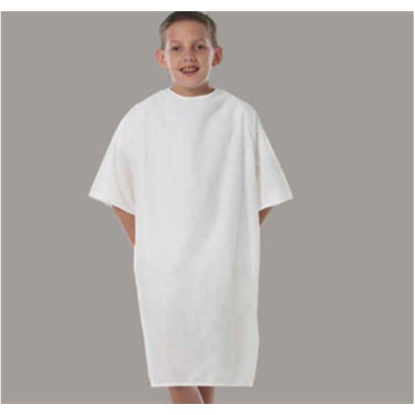 Patient Gown Child Medium White Ea