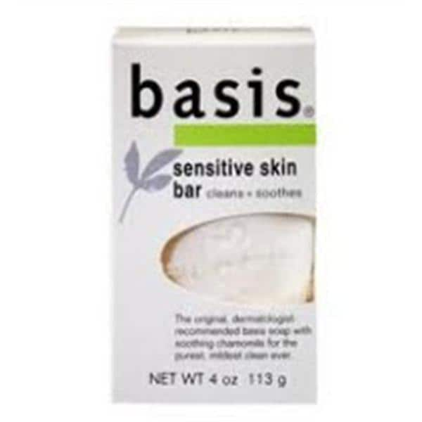 Basis Cleansing Soap 4oz Fragrance Free Sensitive Skin 24/Ca