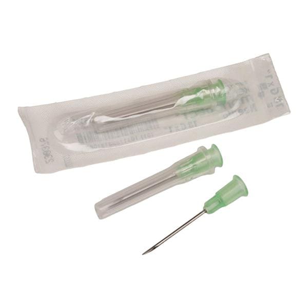 Monoject Hypodermic Needle 19gx1-1/2" Lime Conventional 10x100Ca