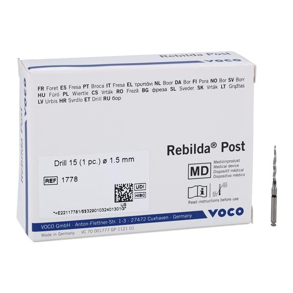 Rebilda Post Post Drill 1.5 mm Black Ea