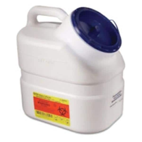 Pharmaceutical Sharp Container 3gal Blue/White 12x10.5x7.5" Hng Cp Plstc 12/Ca