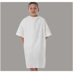 Patient Gown Child Large White Ea