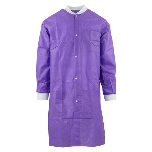 SafeWear High Performance Protective Lab Coat SMS Fabric Small Plum Purple 12/Bg, 5 BG/CA