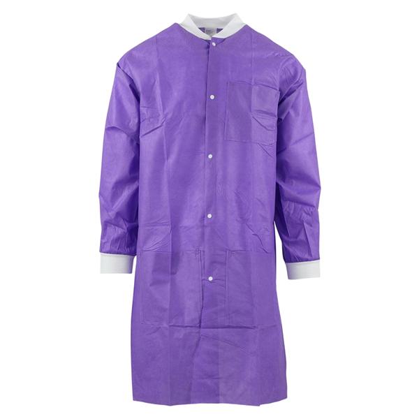 SafeWear High Performance Protective Lab Coat SMS Fabric Large Plum Purple 12/Bg, 5 BG/CA