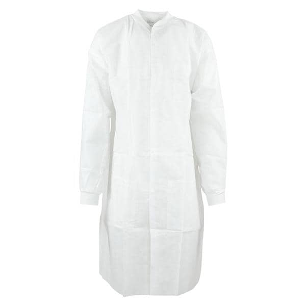 SafeWear High Performance Protective Lab Coat SMS Medium White Frost 12/Bg, 5 BG/CA