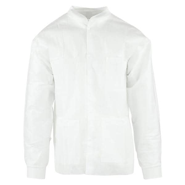 SafeWear Hipster Procedure Lab Jacket SMS PP Fbrc Small White Frost 12/Bg, 5 BG/CA