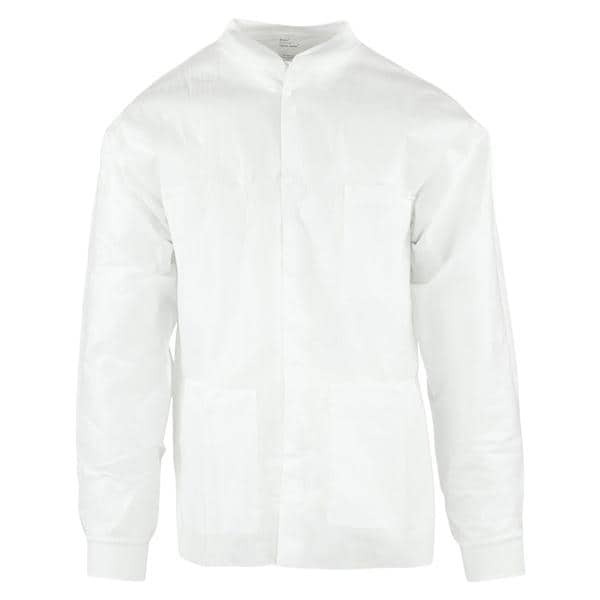 SafeWear Hipster Protective Lab Jacket SMS PP Fbrc Medium White Frost 12/Bg, 5 BG/CA