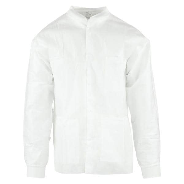 SafeWear Hipster Protective Lab Jacket SMS PP Fbrc Large White Frost 12/Bg, 5 BG/CA