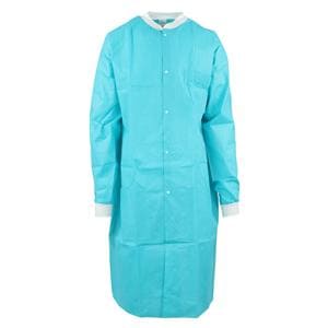 SafeWear High Performance Protective Lab Coat SMS Fbrc X-L Tropical Teal 12/Bg