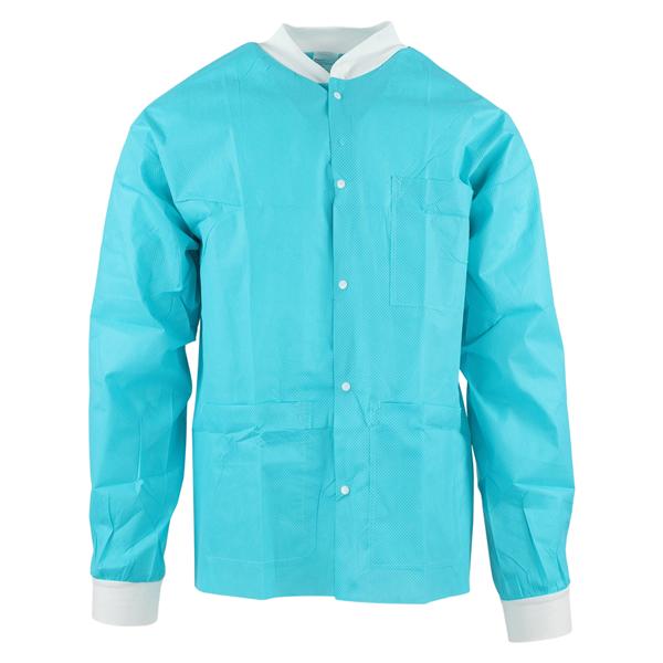 SafeWear Hipster Procedure Lab Jacket SMS Polypro Fbrc X-L Tropical Teal 12/Bg