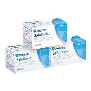 SafeBasics Procedure Mask ASTM Level 3 Blue Adult 50/Bx, 10 BX/CA