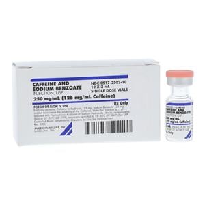 Caffeine/Sodium Benzoate Injection 250mg/mL SDV 2mL 10/BX