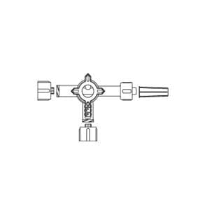 Hi-Flo 4-Way Stopcock Proximal/Distal Luer Lock 50/Ca