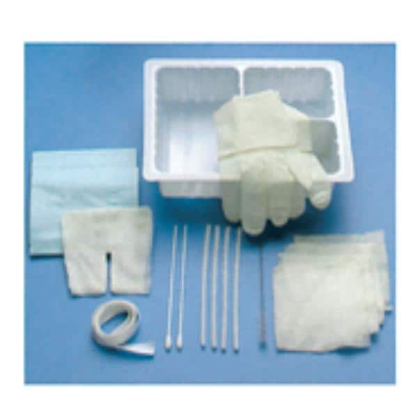 Tracheostomy Care Set Gloves/36" Twill Tape