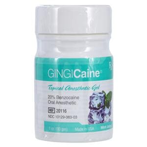 Gingicaine Topical Anesthetic Gel Mint Julep 1oz/Jr, 6 JR/CA