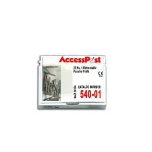 AccessPost Posts Stainless Steel Size 1 1.1 mm Red 25/Bx