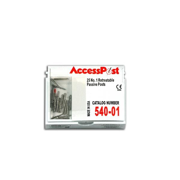 AccessPost Posts Stainless Steel Size 1 1.1 mm Red 25/Bx