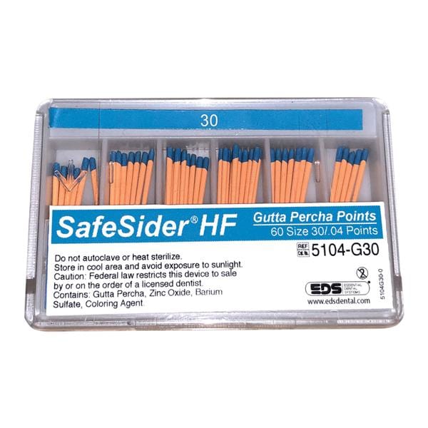 Safesider HF Gutta Percha Points Size 30 Blue 60/Pk