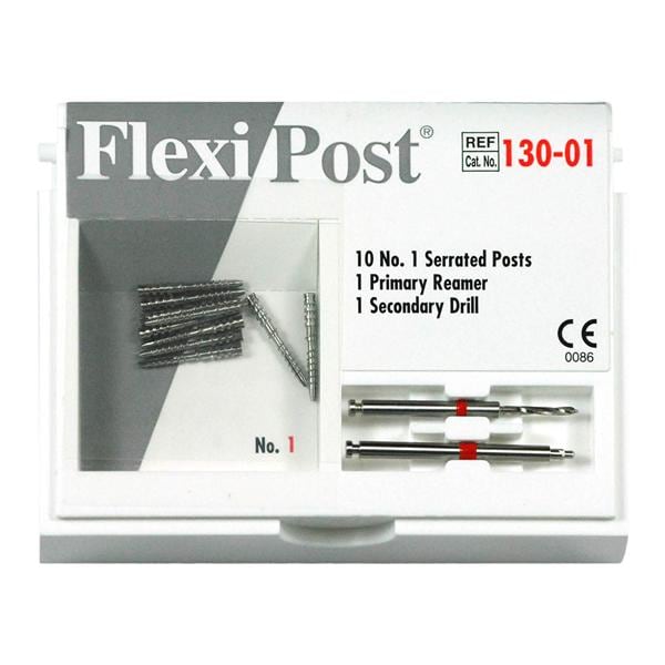 Flexi-Post Posts Stainless Steel Refill Size 1 Red Parallel Sided 10/Pk