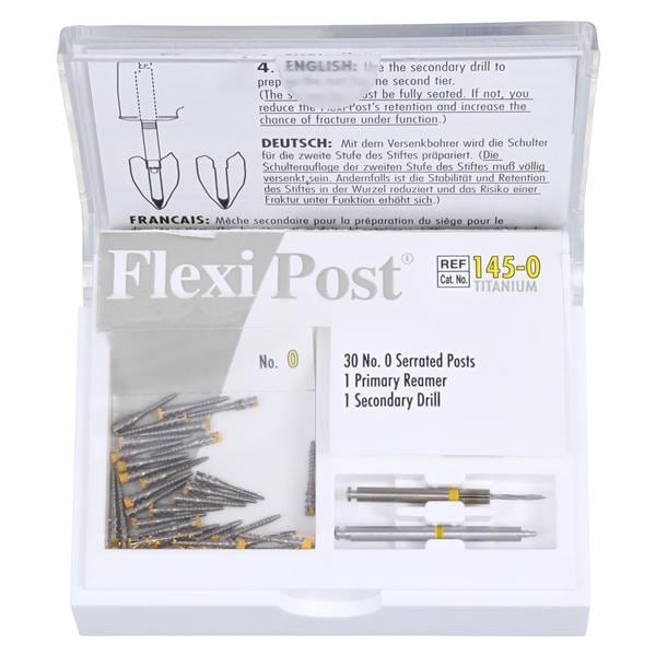 Flexi-Post Posts Titanium Size 0 Parallel Sided Yellow 30/Pk