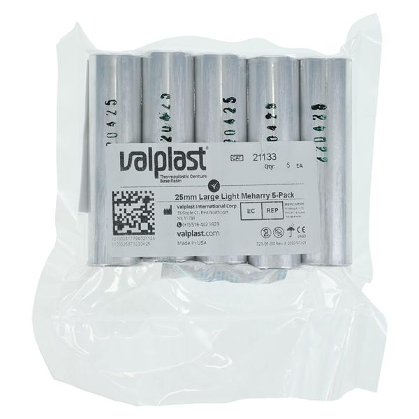 Valplast Denture Resin Flexible Base Light Meharry Large-25 mm 5/Pk