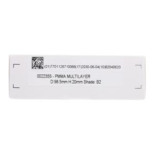 Portux Multilayer PMMA Disc B2 98.5x20 1/Bx