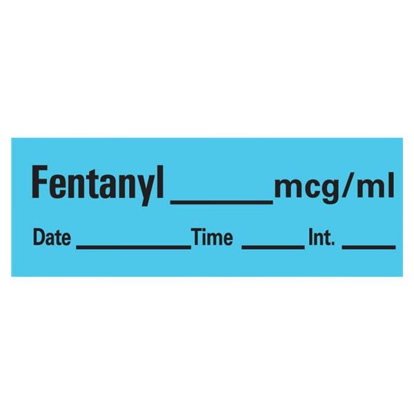 Labels Fentanyl Blue1-1/2x1/2W 333/Rl