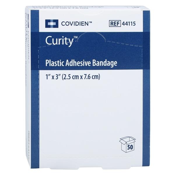 Curity Strip Bandage Plastic 1x3" Tan Sterile 50/Bx