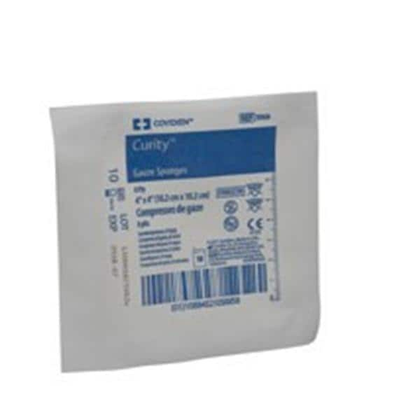 Curity 100% Cotton Gauze Sponge 4x4" 8 Ply Sterile LF