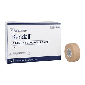 Kendall Medical Tape Cloth 1"x10yd Tan Non-Sterile 12/Bx, 12 BX/CA