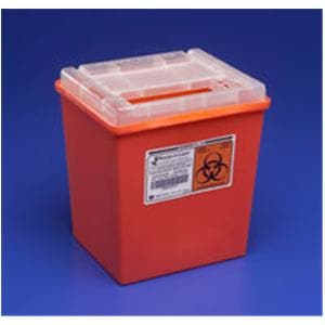 Sharps Container 2gal Red 7x10.5x10.25" Sliding Lid Plastic Ea, 20 EA/CA