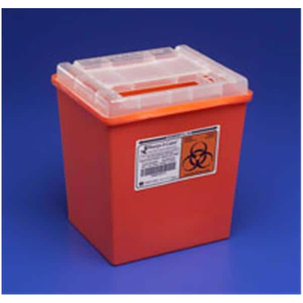 Sharps Container 2gal Red 7x10.5x10.25" Sliding Lid Plastic Ea, 20 EA/CA