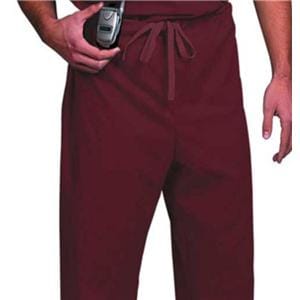 Scrub Pant 1 Pocket 2X Large Burgundy Unisex Ea