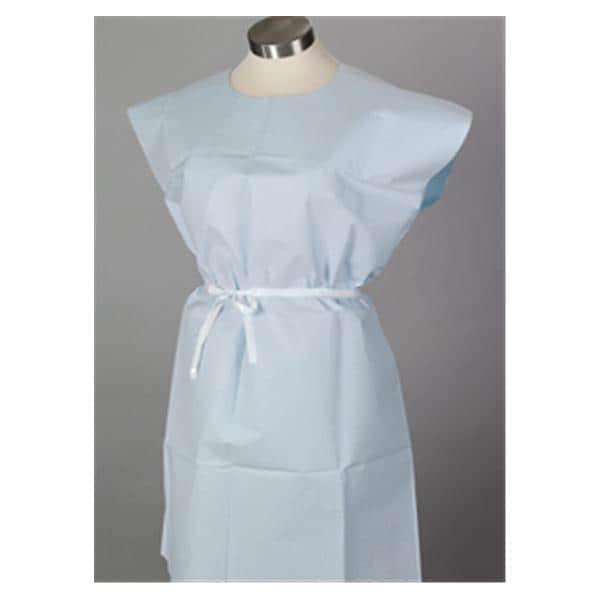 Exam Gown 30"x42" Bl Medium / Large Tissue / Poly / Tissue Disposable 50/Ca